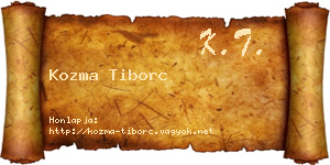 Kozma Tiborc névjegykártya